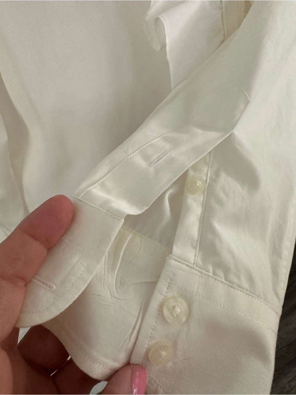 Chaps White Ruffle Front Blouse - Picture 5 of 7